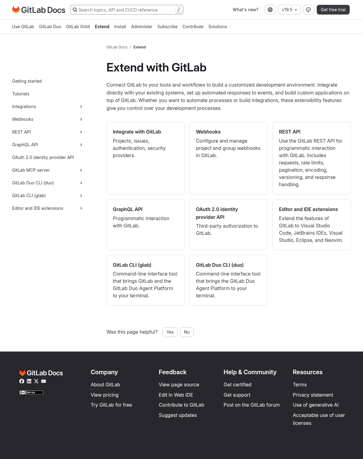 GitLab API Documentation documentation homepage captured 2026-10-14. The numbered notes describe its navigation and starting routes.
